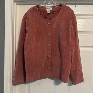 PENDLETON Suede Leather Purple Bell Style‎ Lightweight Jacket Womens 3X Vintage